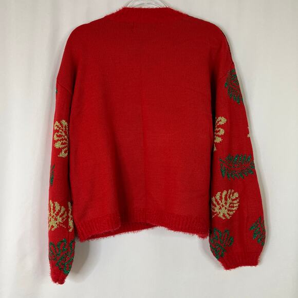 33 Degrees | Ugly Christmas Sweater Flamingo Bell Tropical Holiday Womens Medium - Picture 7 of 7